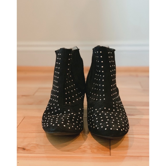 Rhinestone suede booties - Picture 3 of 4